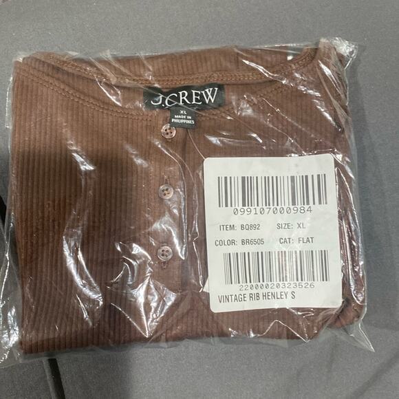 J. Crew Vintage Rib Scrunchie strap 
henley tank - Picture 8 of 10